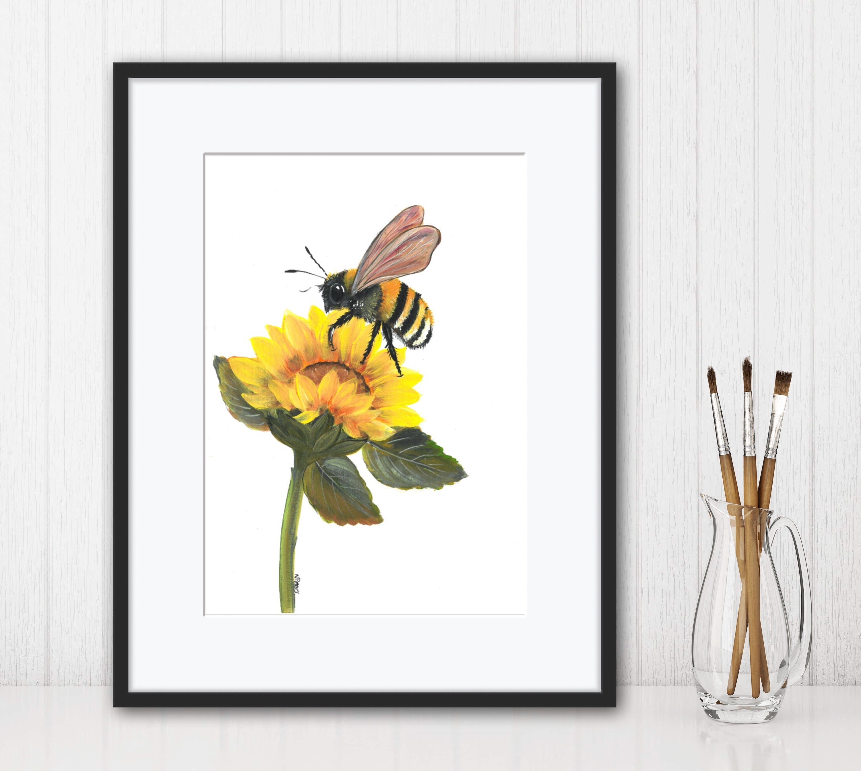 Sunflower & Bee