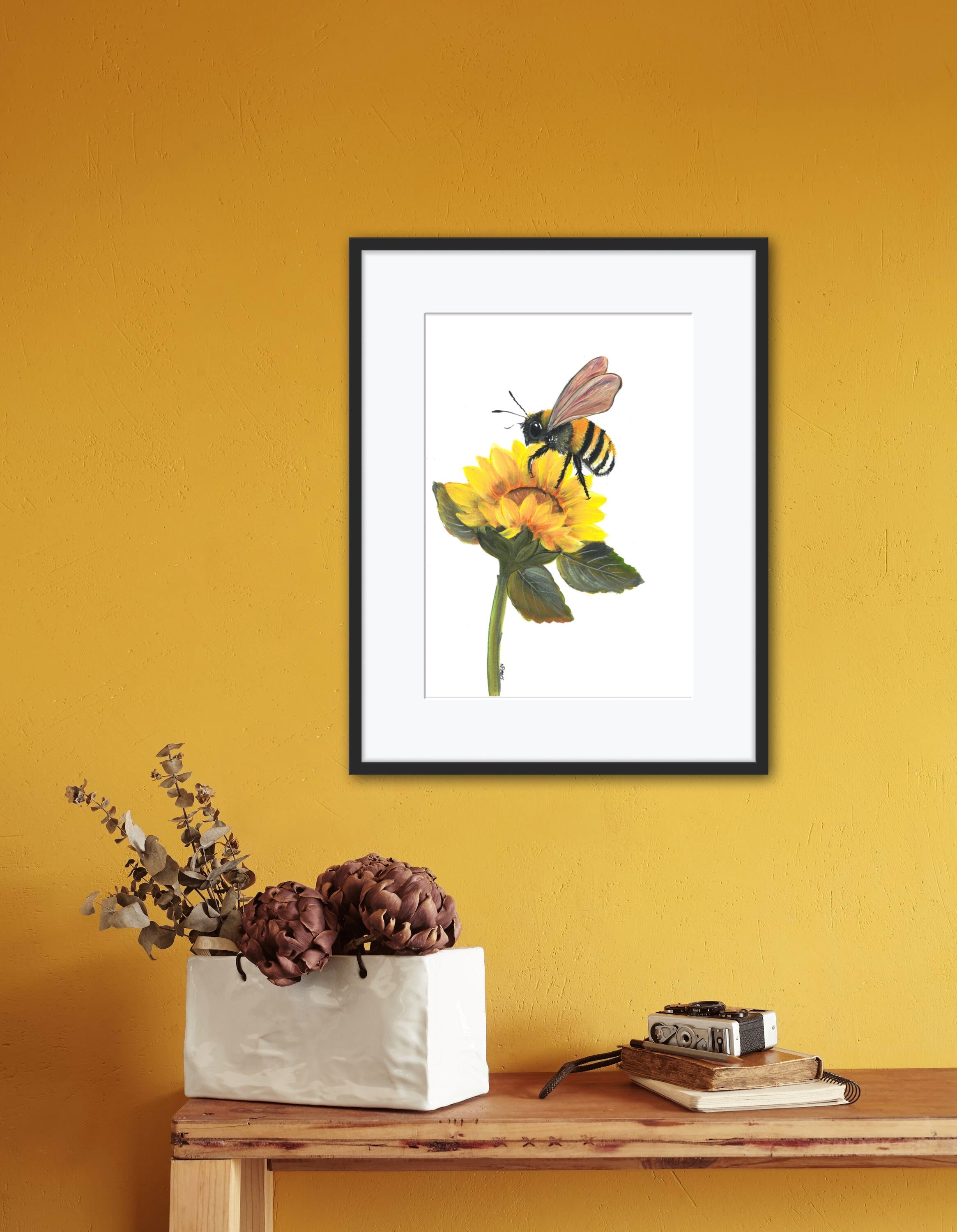 Sunflower & Bee