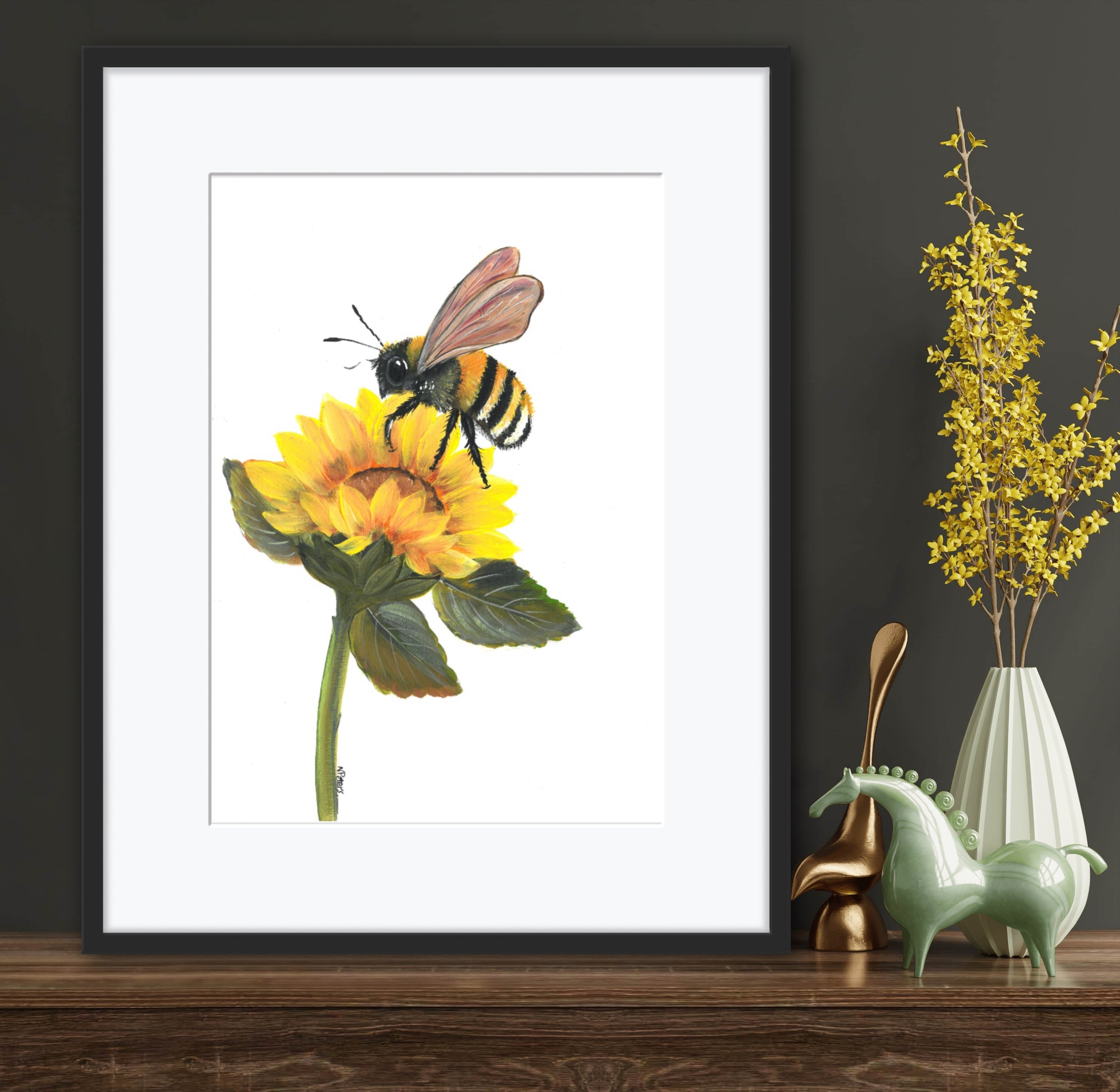 Sunflower & Bee