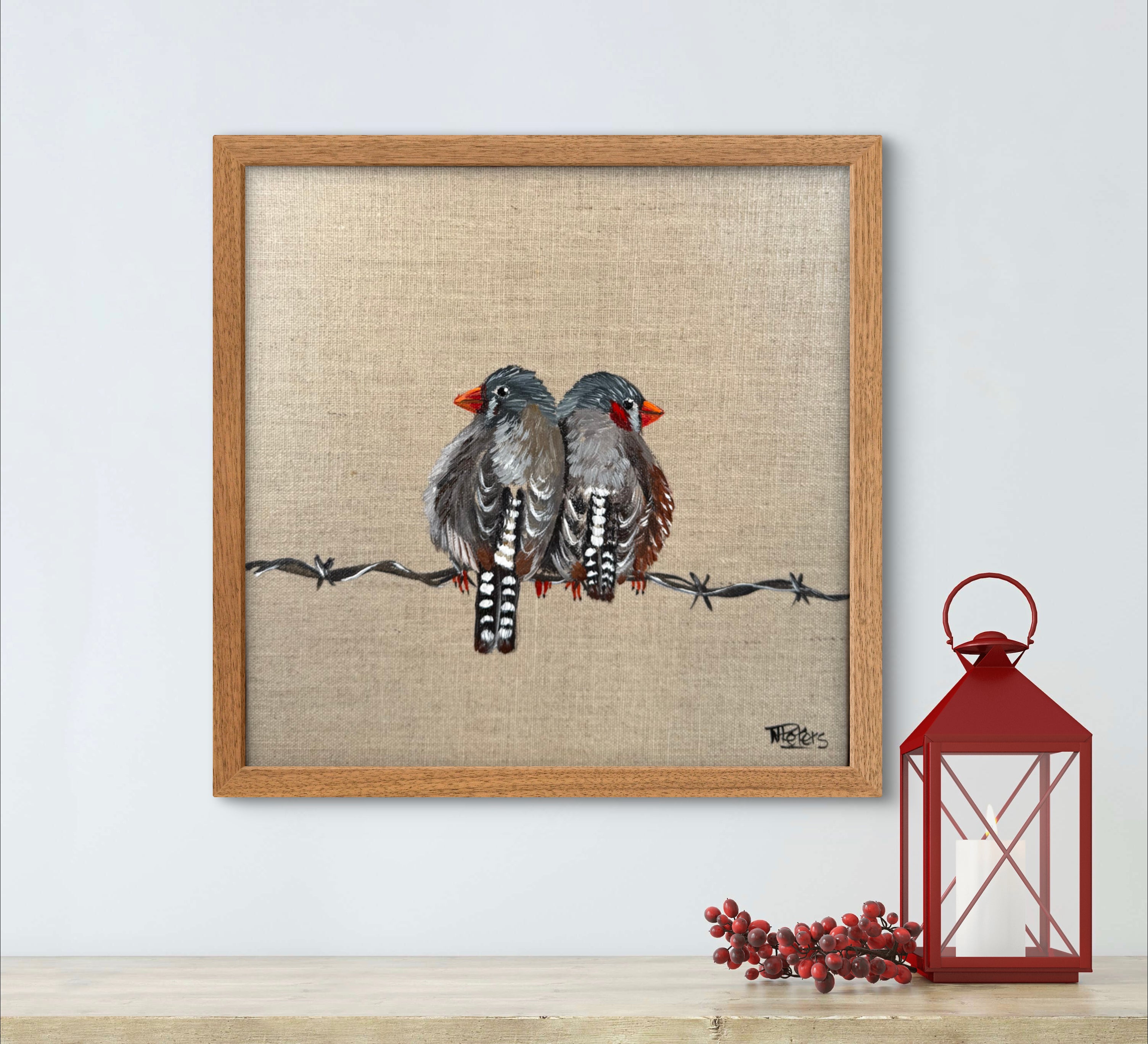 Zebra Finches on the Wire