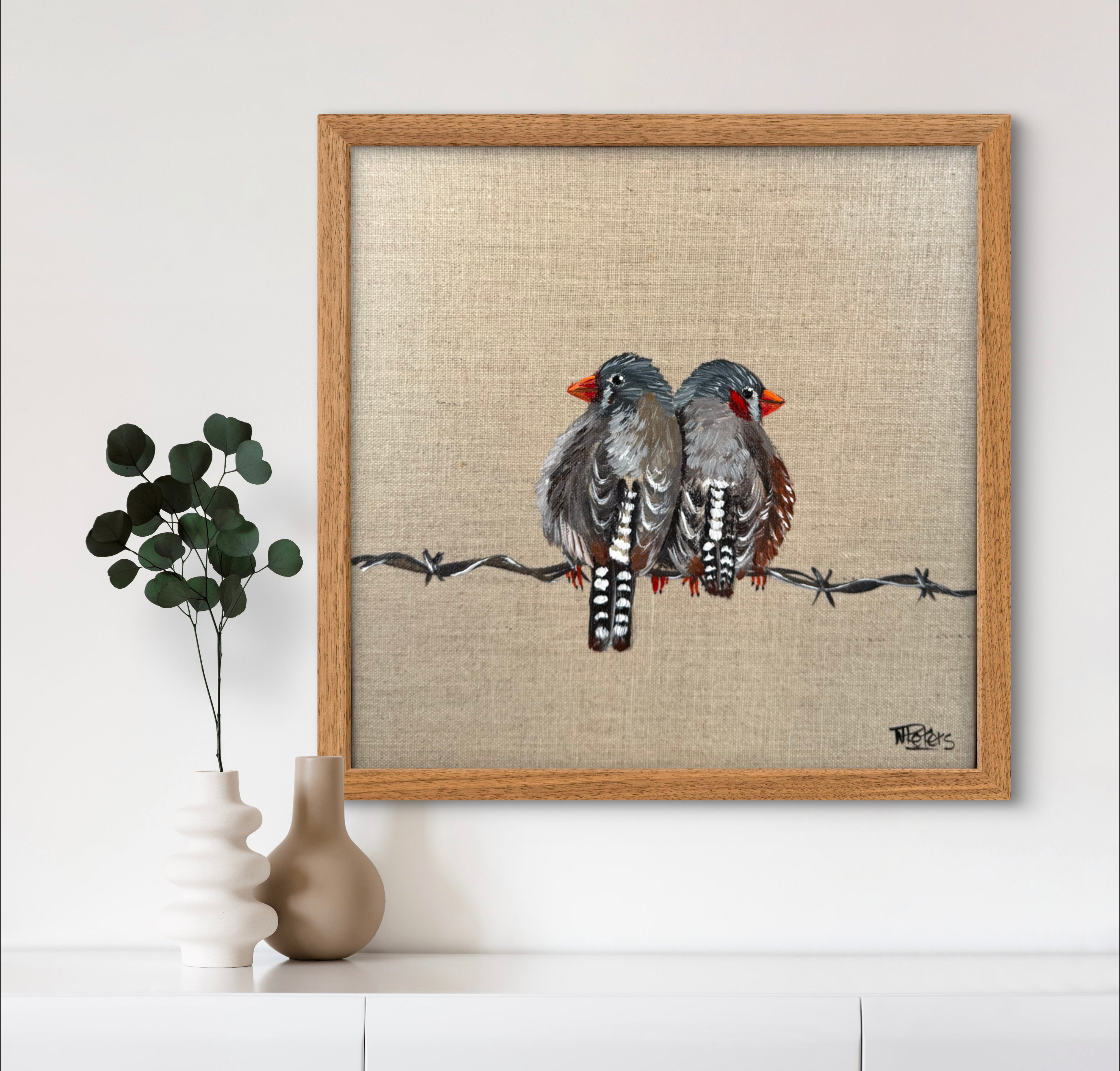 Zebra Finches on the Wire
