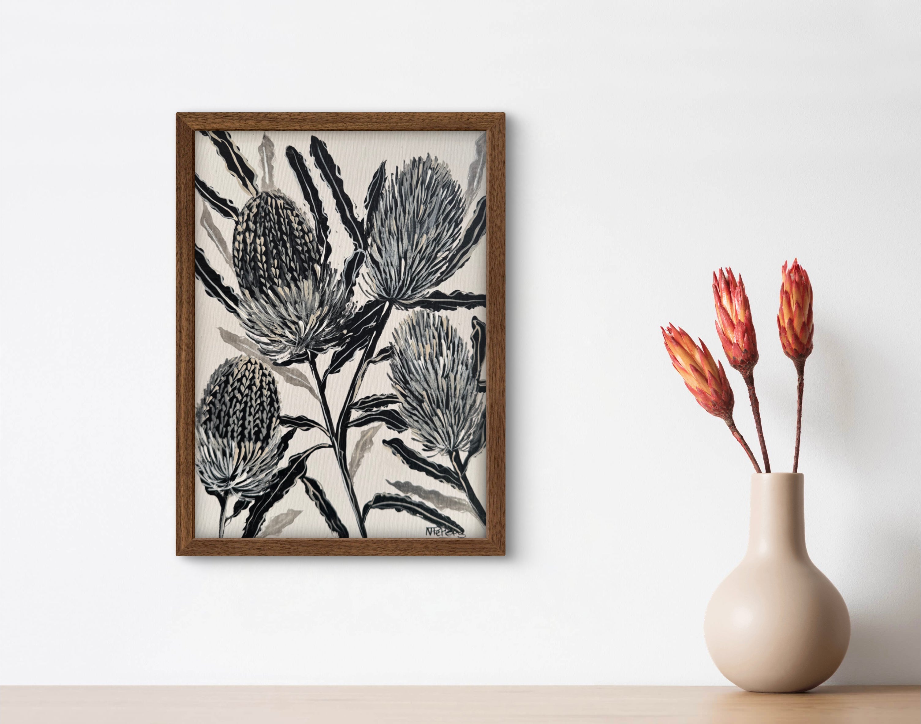 Banksias in Black & white