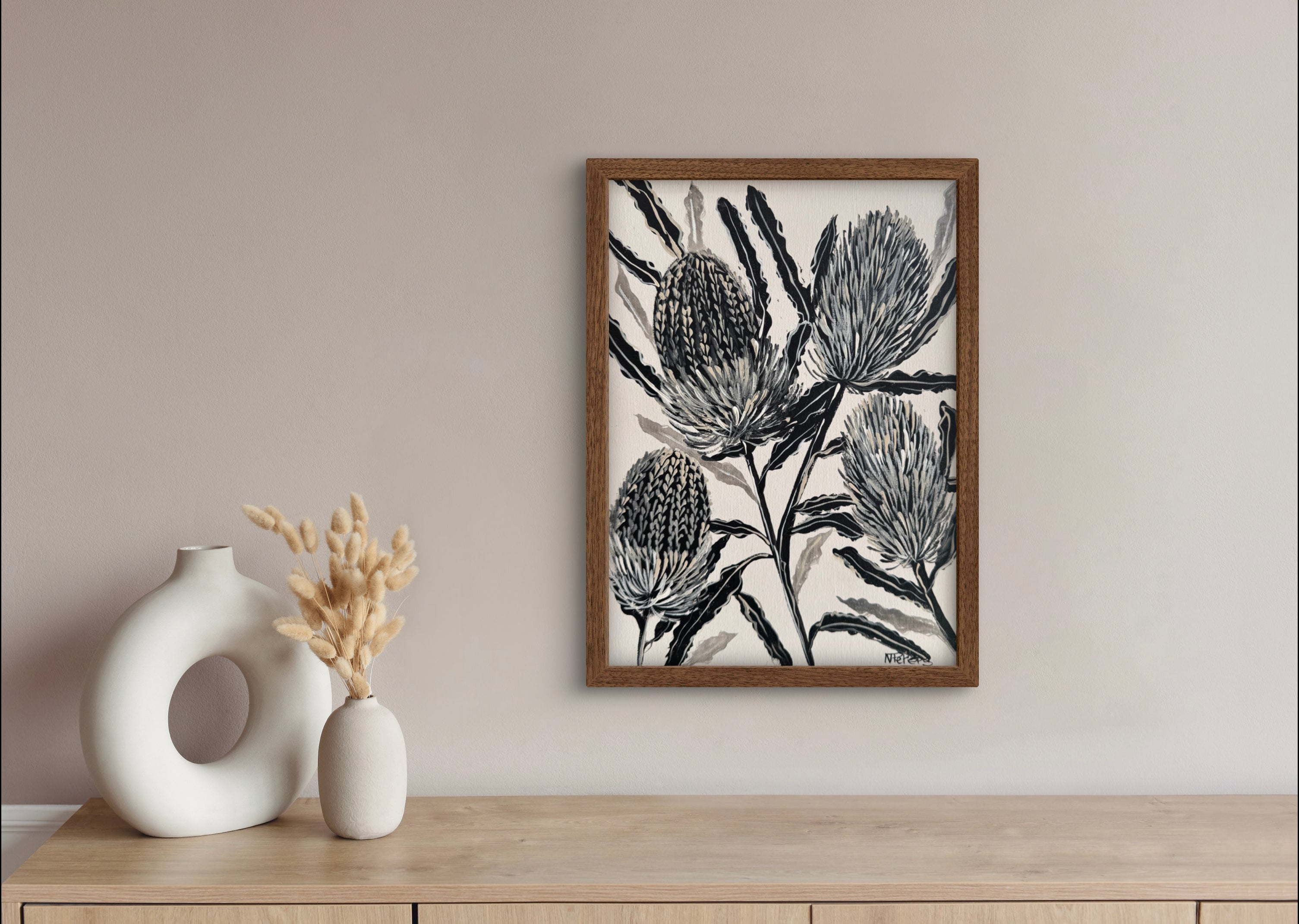 Banksias in Black & white