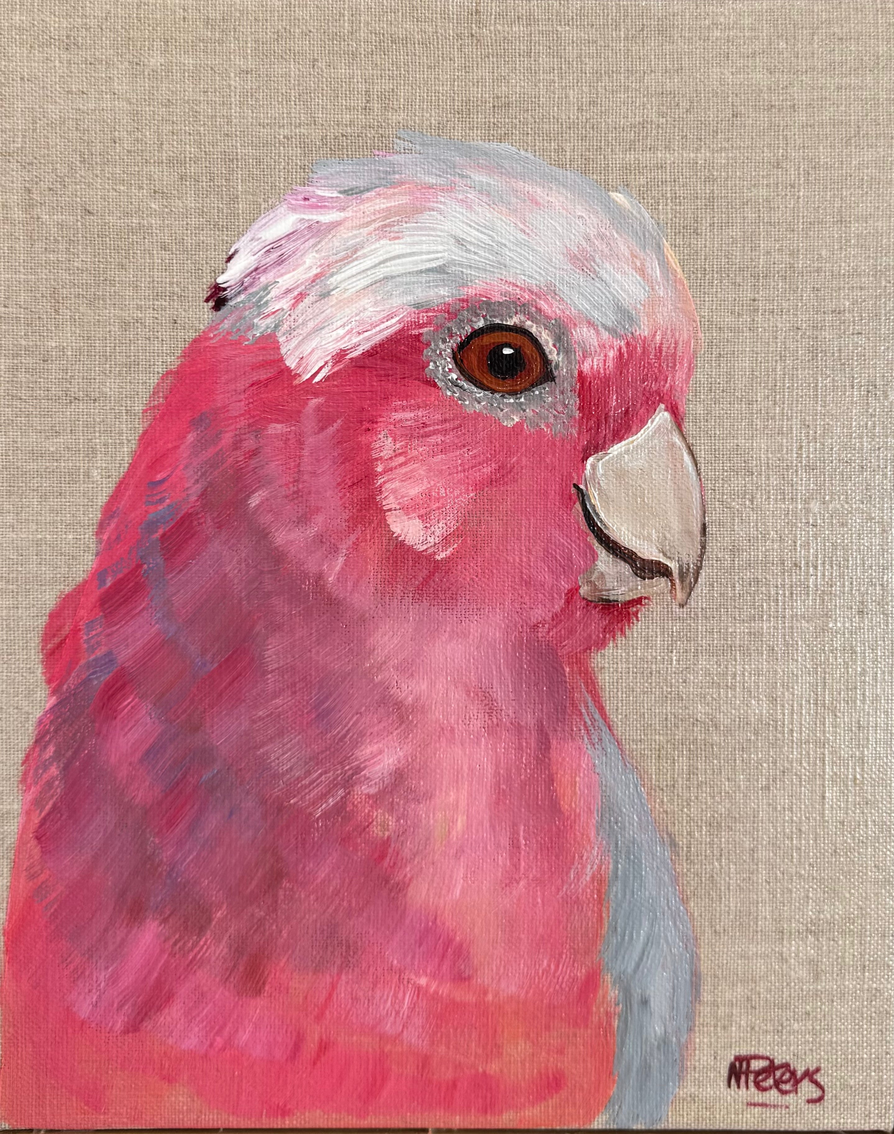 "Galah" on Linen