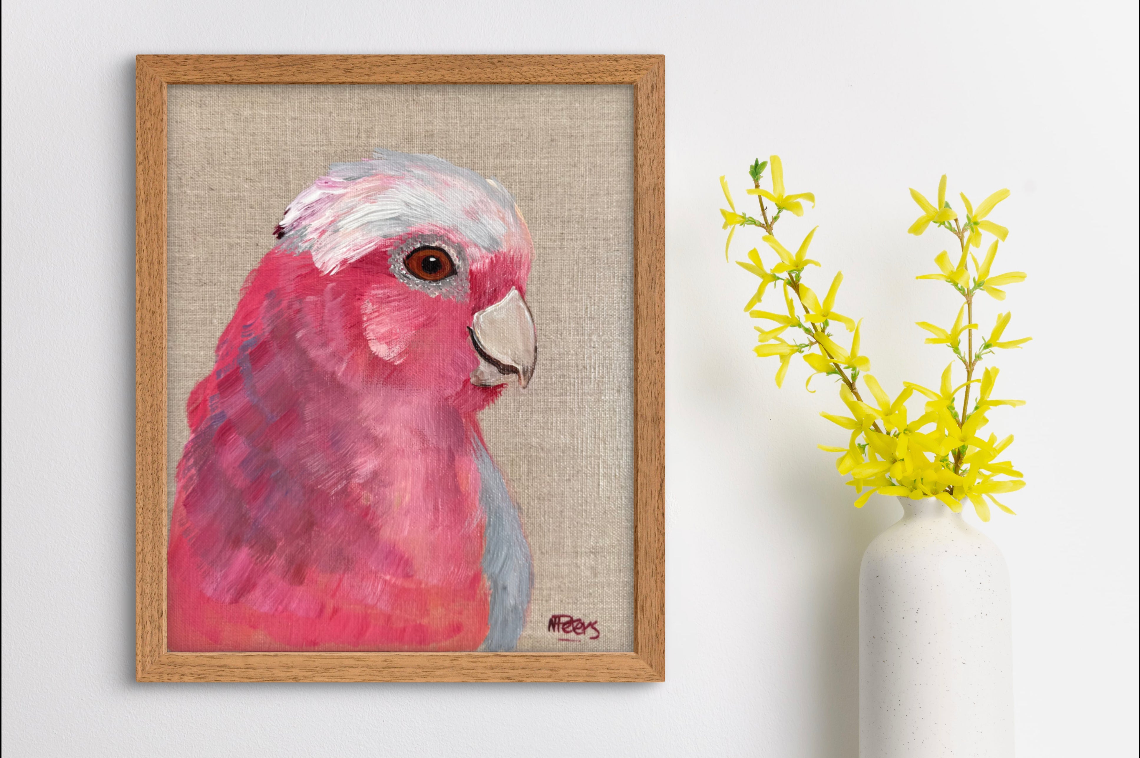 "Galah" on Linen