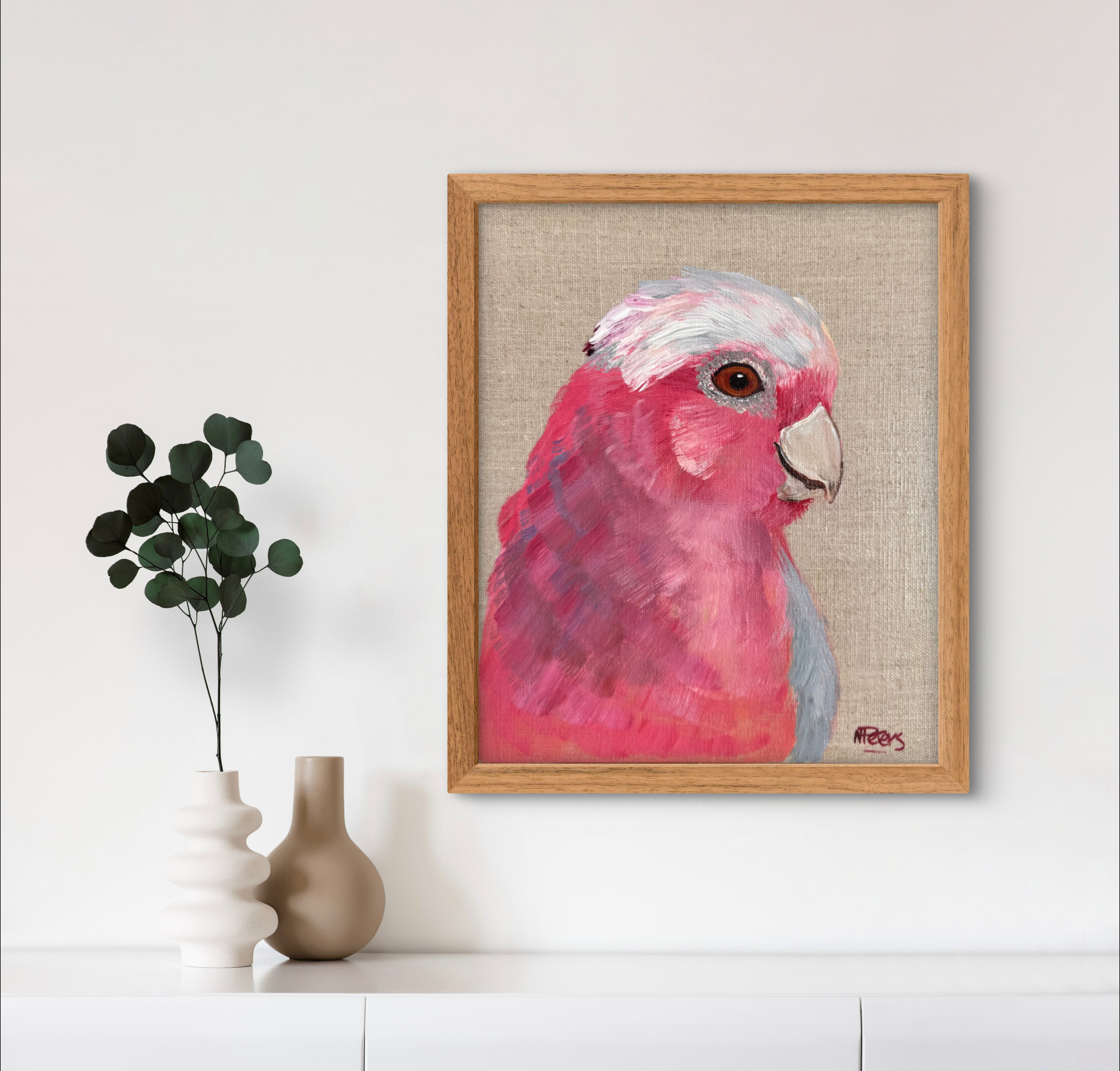 "Galah" on Linen