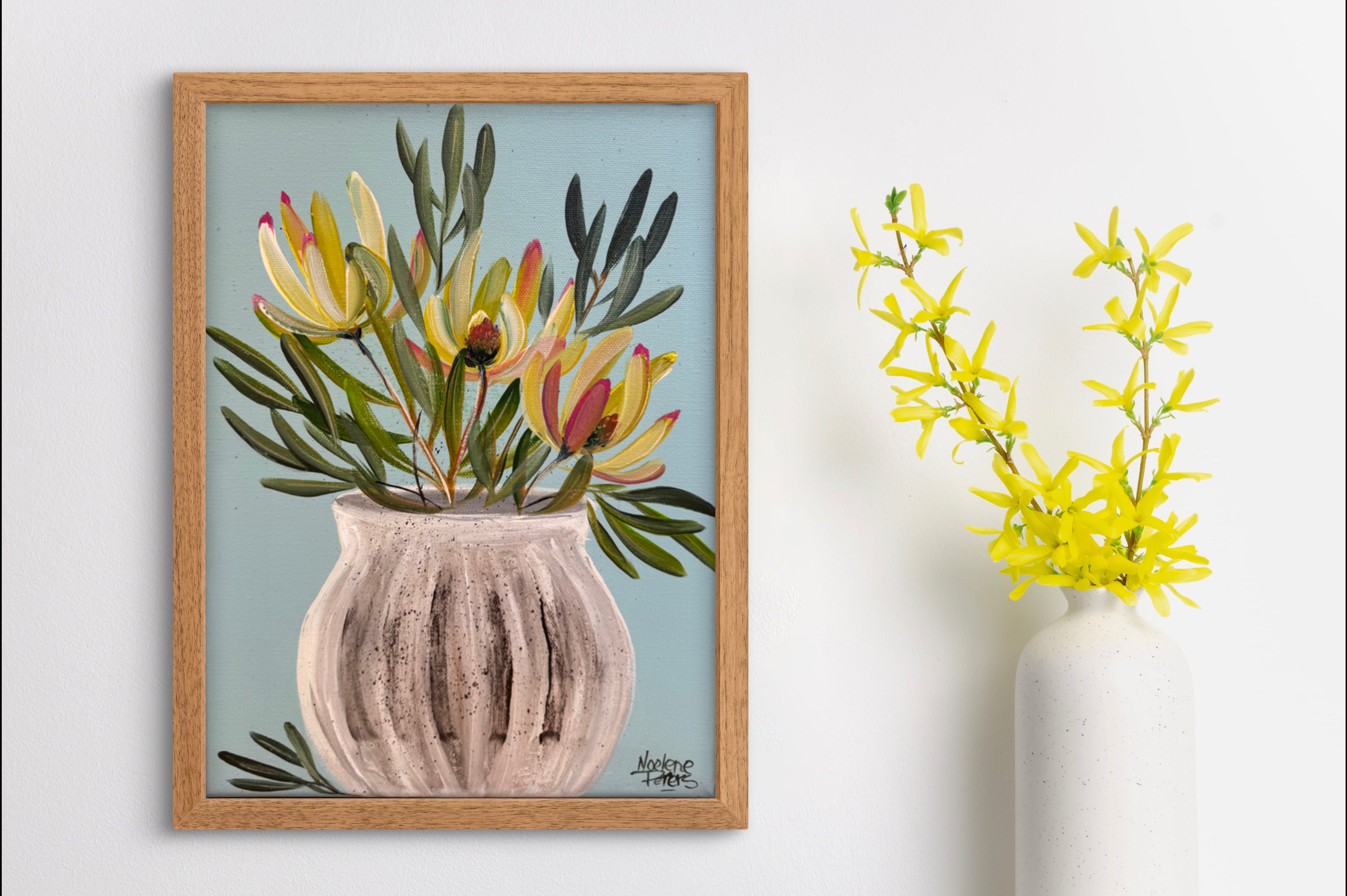 Vase of Leucadendron