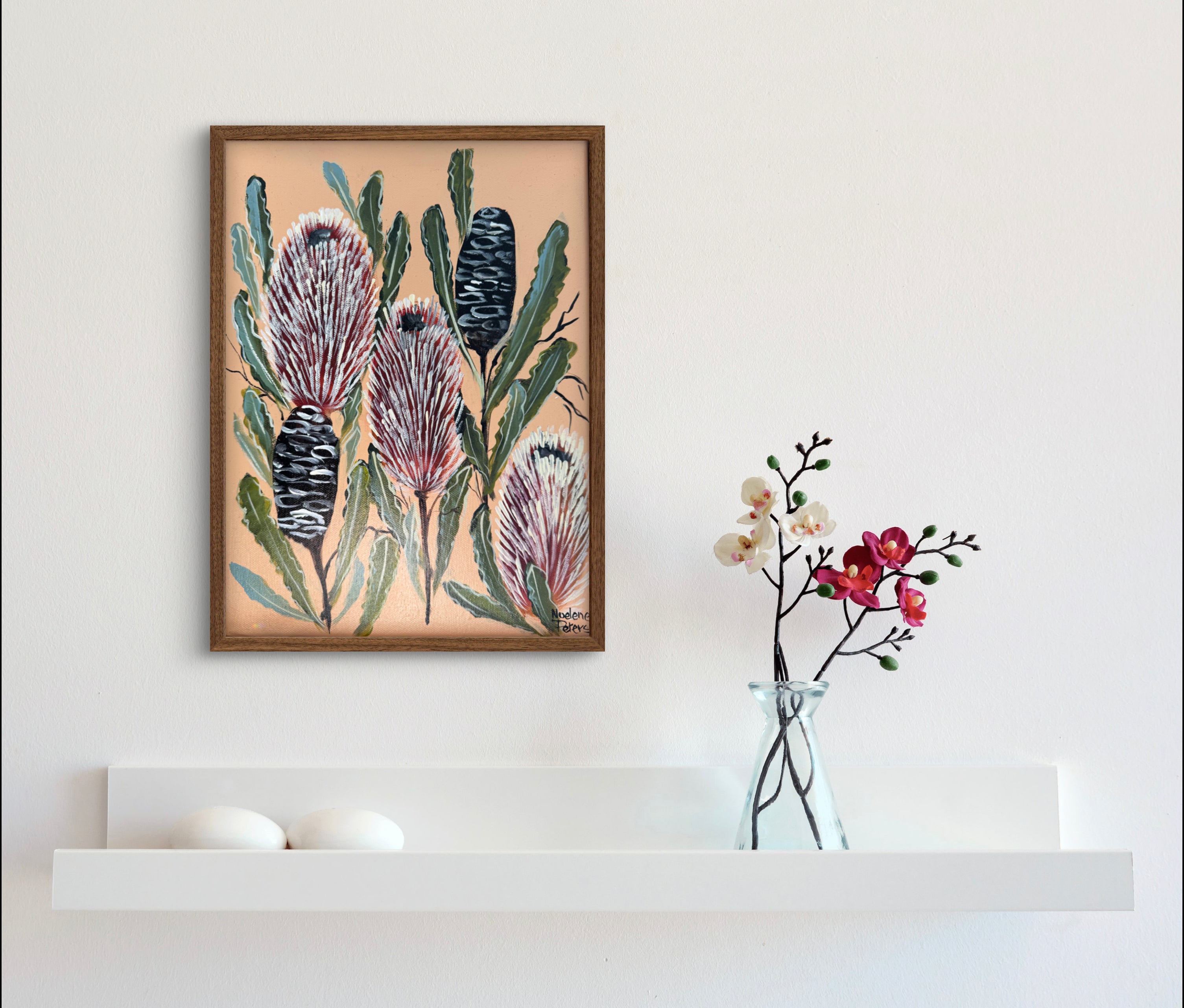 Banksias on Peach