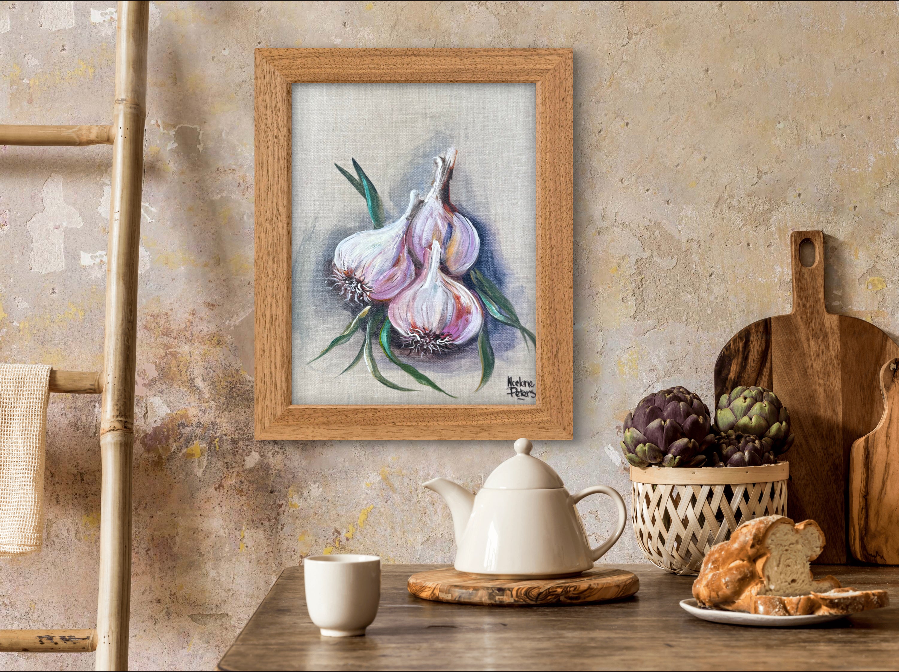 Garlic on Linen