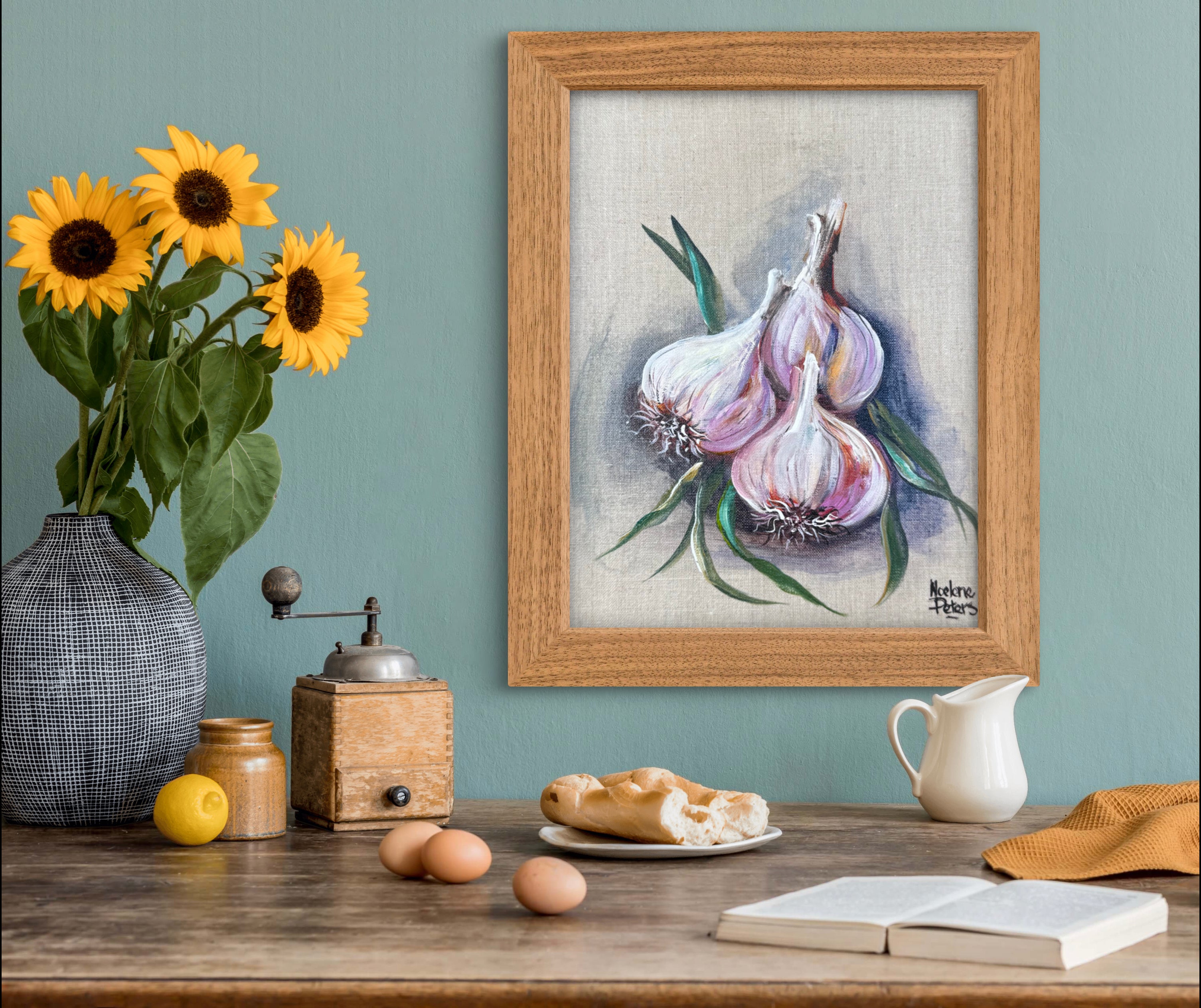 Garlic on Linen