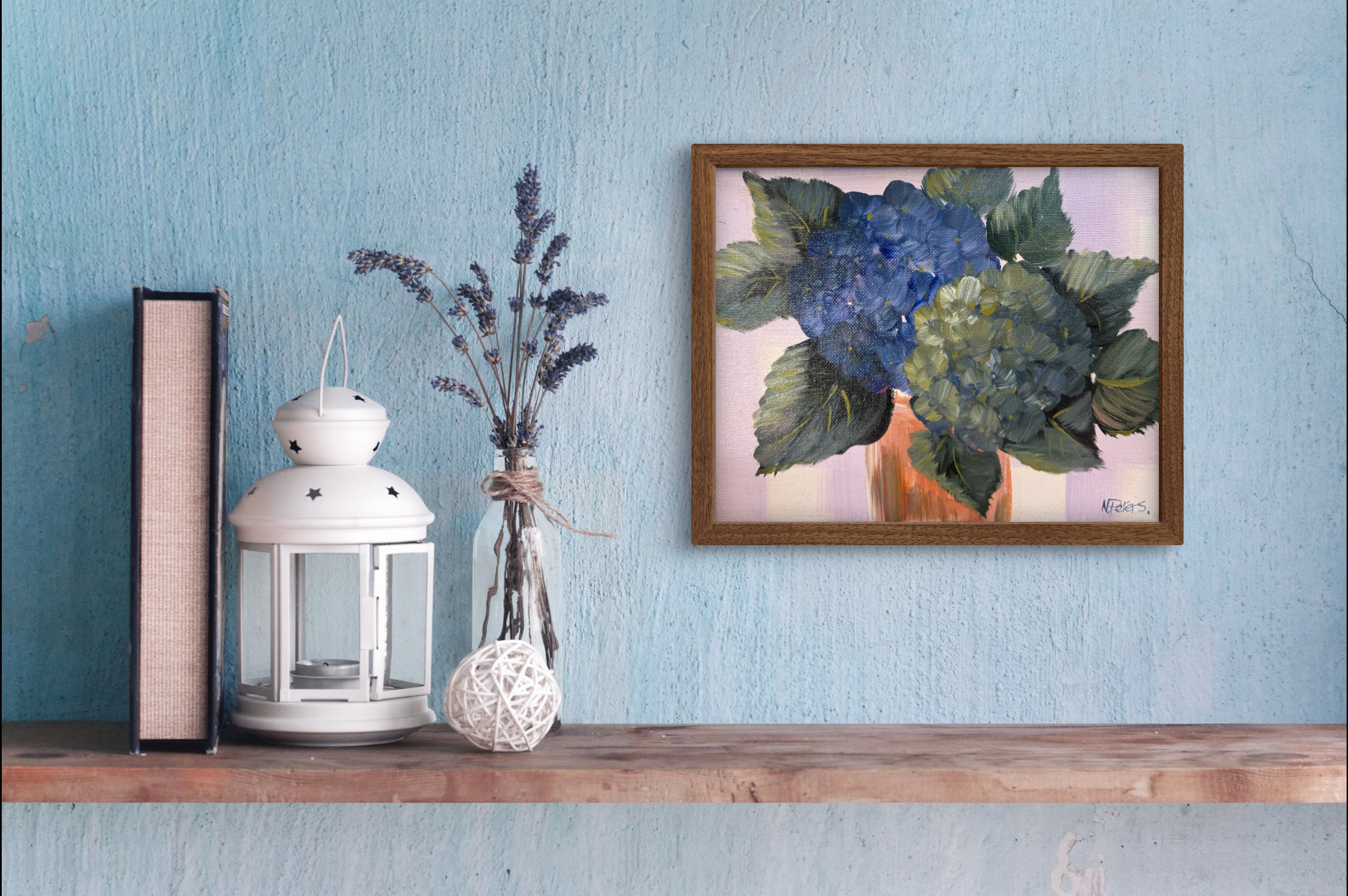 Vase of Hydrangeas