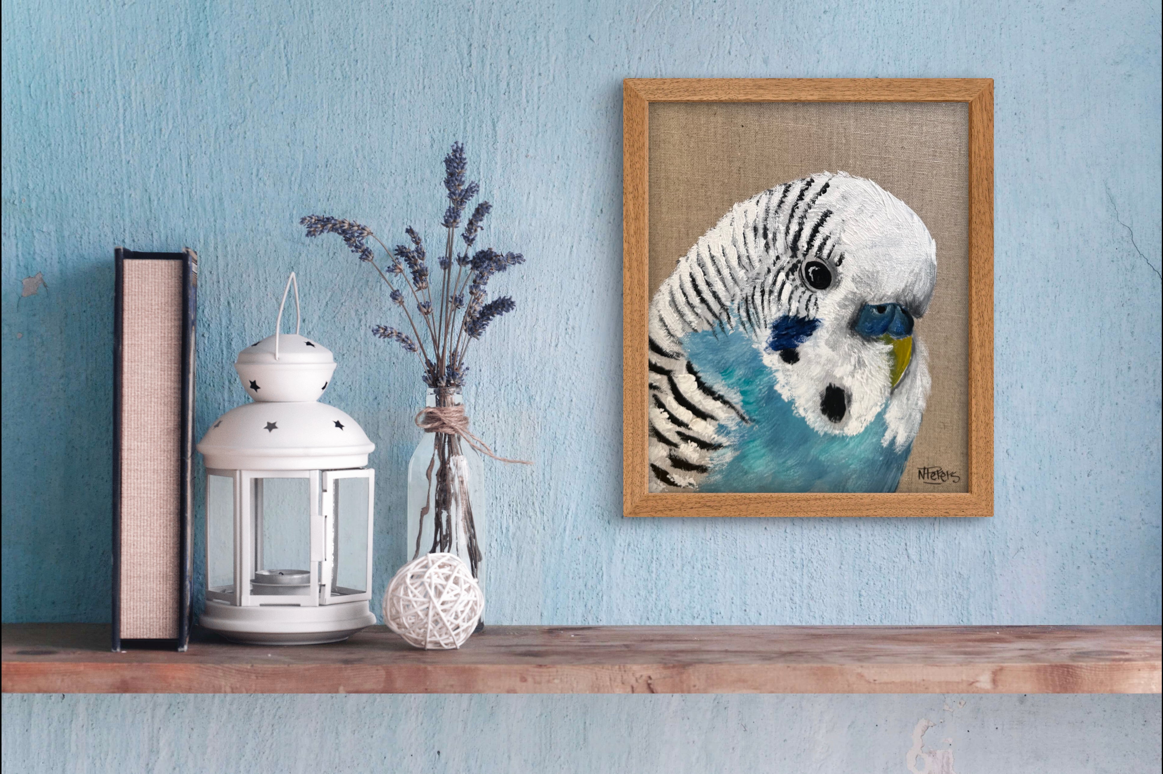Budgie on Linen