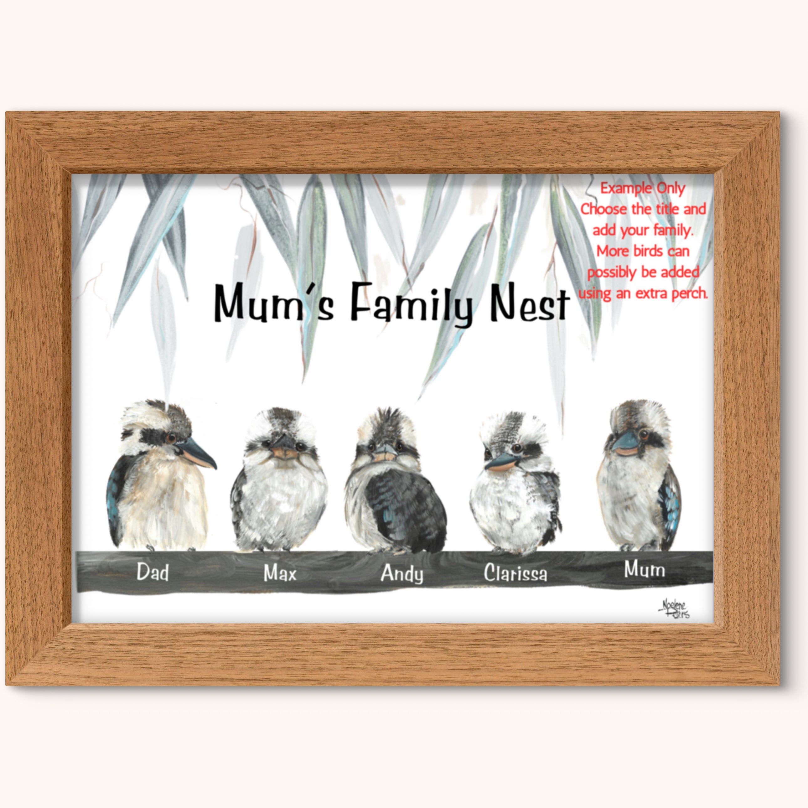 Personalised Family Print - Kookaburras